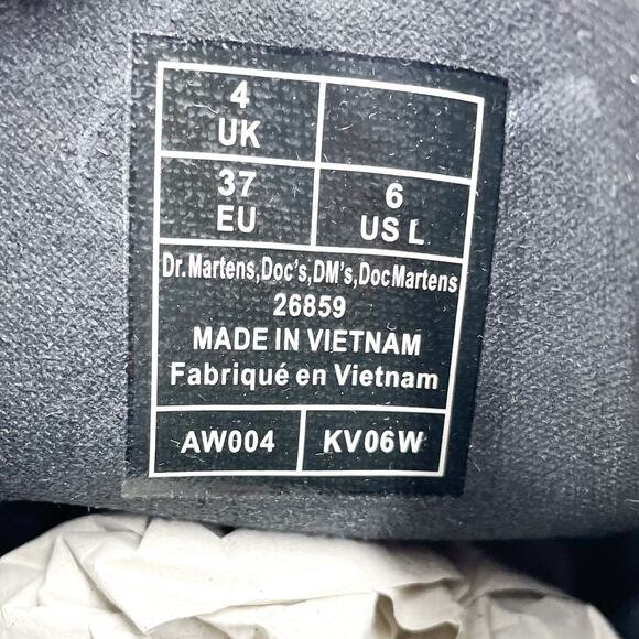 Dr Martens 1460 Boots Leopard Emboss Black Lace Up Combat Ankle Patent Sz 6 - Picture 11 of 12